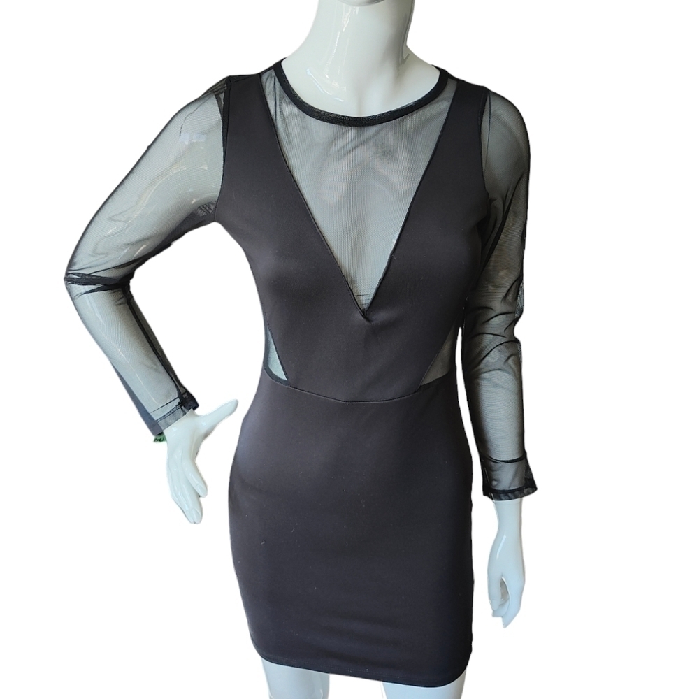 SIRENS Bodycon Cutout Y2K Little Black Dress Size XS